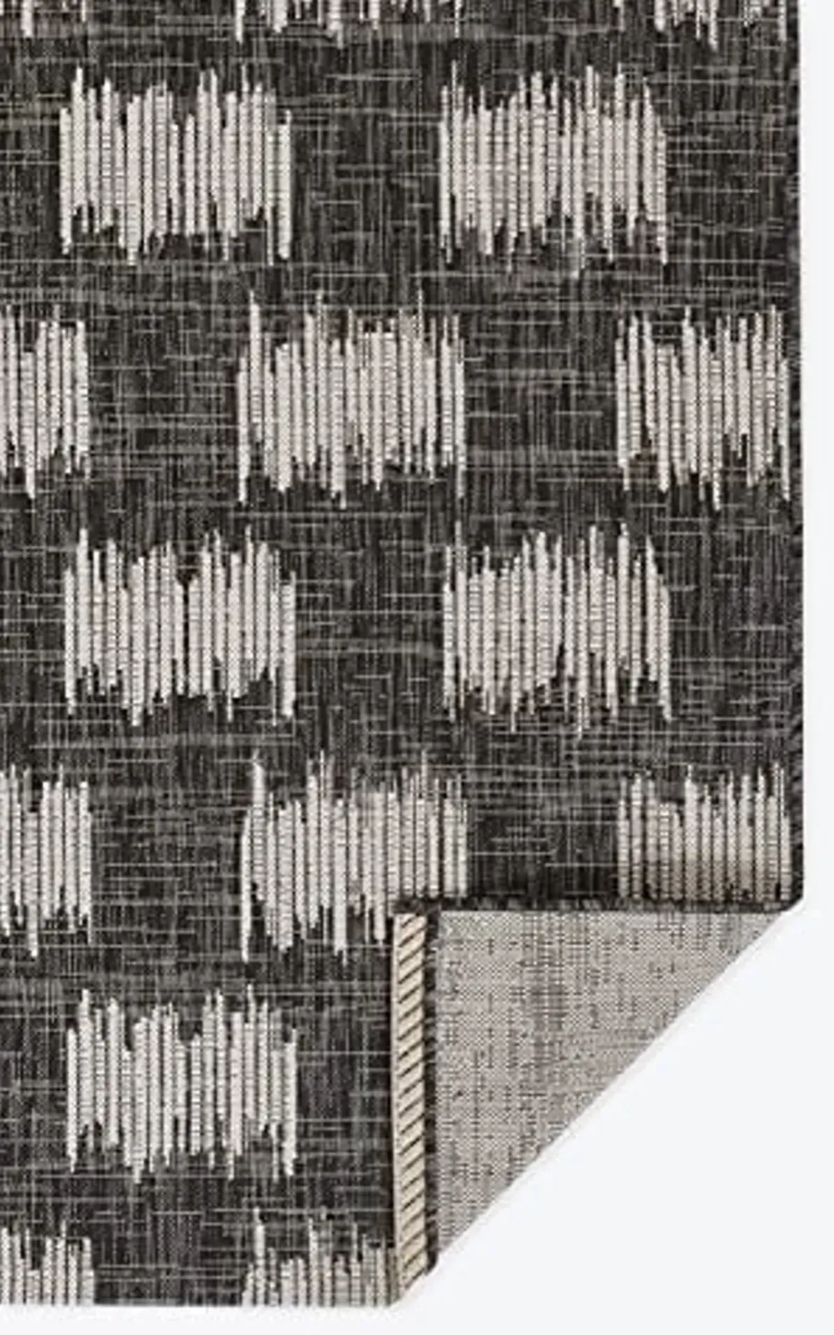 Novogratz by Momeni Villa Turin Charcoal Indoor/Outdoor Area Rug 3'11" X 5'7"