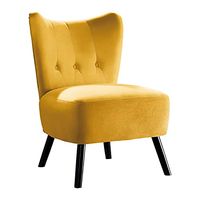 Lexicon Vada Tufted Velvet Accent Chair, 22.5" W, Yellow