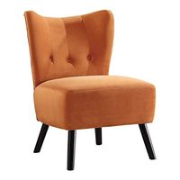Lexicon Vada Tufted Velvet Accent Chair, 22.5" W, Orange