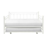Lexicon Kannon Metal Daybed with Trundle, Twin, White
