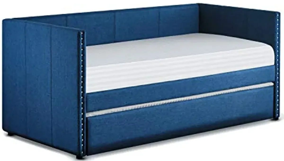 Lexicon Brantley Fabric Upholstered Daybed with Trundle, Twin, Blue