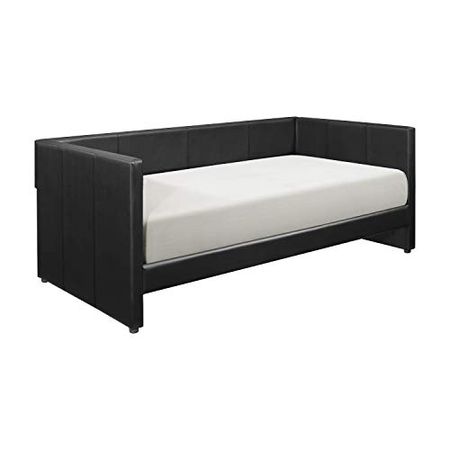 Lexicon Riley Faux Leather Upholstered Daybed, Twin, Black