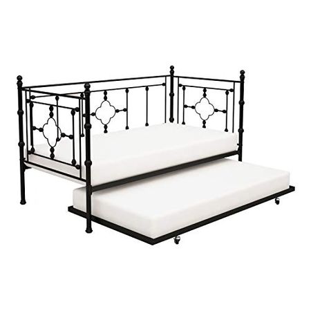 Lexicon Zaire Metal Daybed with Trundle, Twin, Black