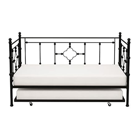 Lexicon Zaire Metal Daybed with Trundle, Twin, Black