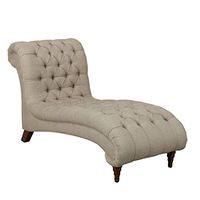 Lexicon Waverly Textured Fabric Tufted Chaise, 30" W, Brown