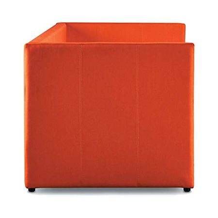 Lexicon Brantley Fabric Upholstered Daybed with Trundle, Twin, Orange