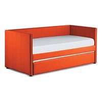 Lexicon Brantley Fabric Upholstered Daybed with Trundle, Twin, Orange