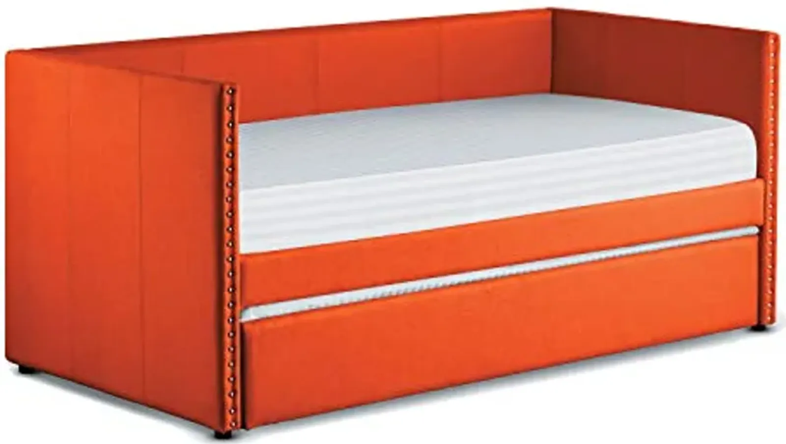 Lexicon Brantley Fabric Upholstered Daybed with Trundle, Twin, Orange