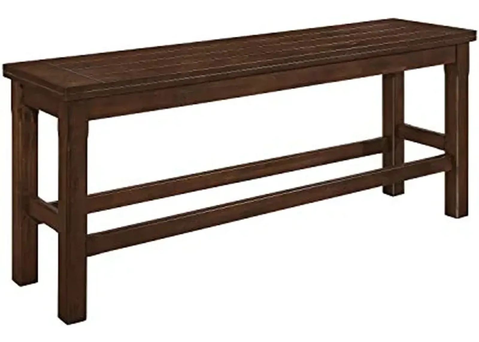 Lexicon Olney Wood Counter Height Bench, 64" W, Dark Brown