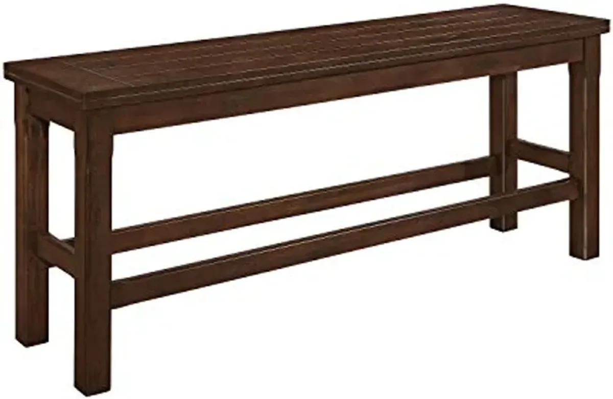 Lexicon Olney Wood Counter Height Bench, 64" W, Dark Brown