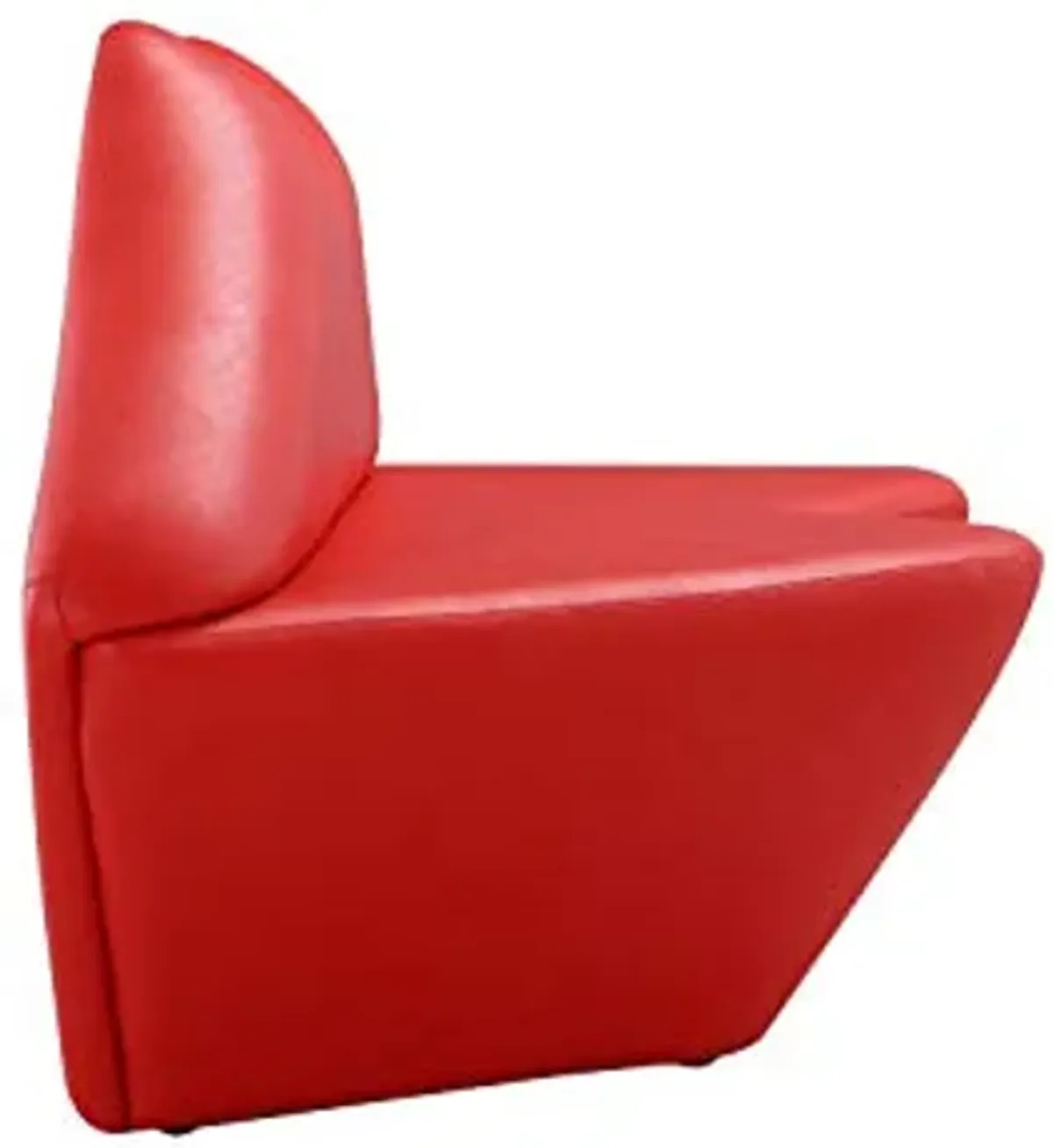 Manhattan Comfort Kiss 61.8" Faux Leather Loveseat Stylish Modern Design Perfect for Living Room or Office Fully Assembled High-Density Foam Cushions Durable Faux Leather Upholstery, Red