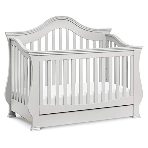 DaVinci Ashbury 4-in-1 Convertible Crib with Toddler Bed Conversion Kit in Cloud Grey, Greenguard Gold Certified