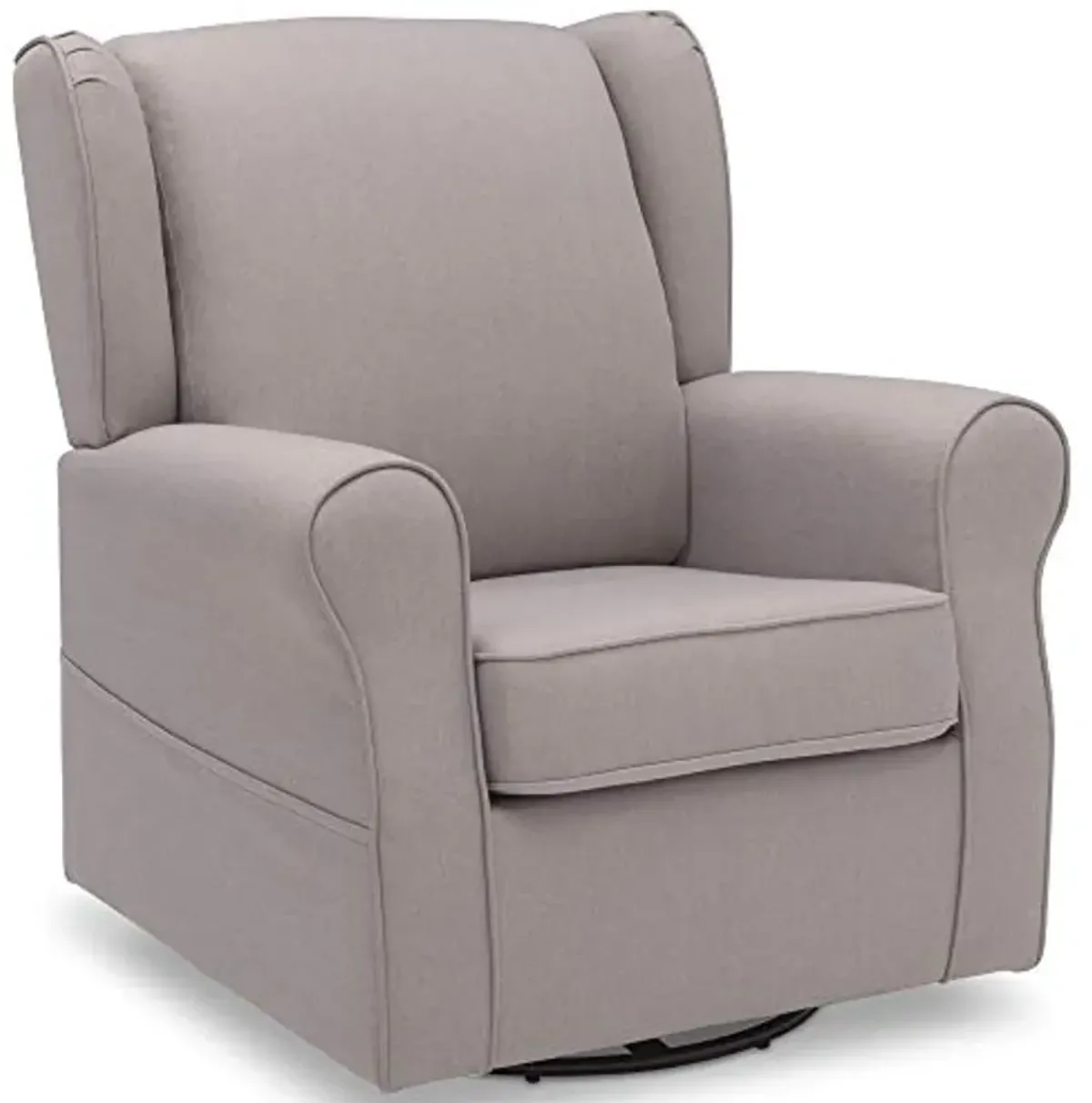 Delta Children Reston Nursery Glider Swivel Rocker Chair, French Grey