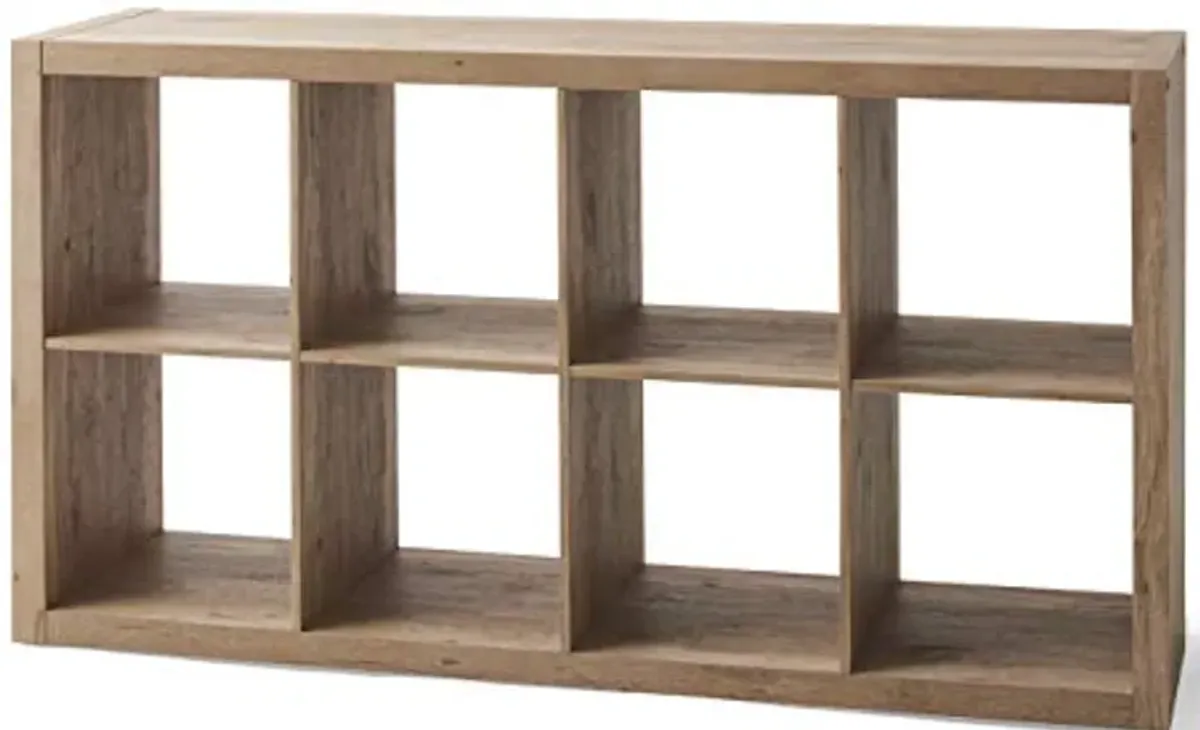 Better Homes & Gardens 8-Cube Storage Organizer, Natural Wood Grain Finishes