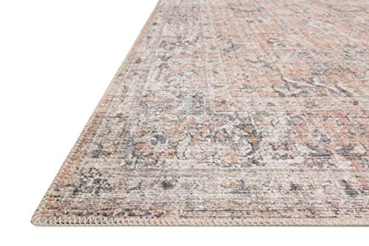 Loloi Skye Collection 2'-6" x 12'-0" Runner Rug in Blush / Grey - Soft Thick Area Rug, Vintage Inspired Distressed Area Rug, Non-Shedding Rug for Living Room, Bedroom, Dining Area