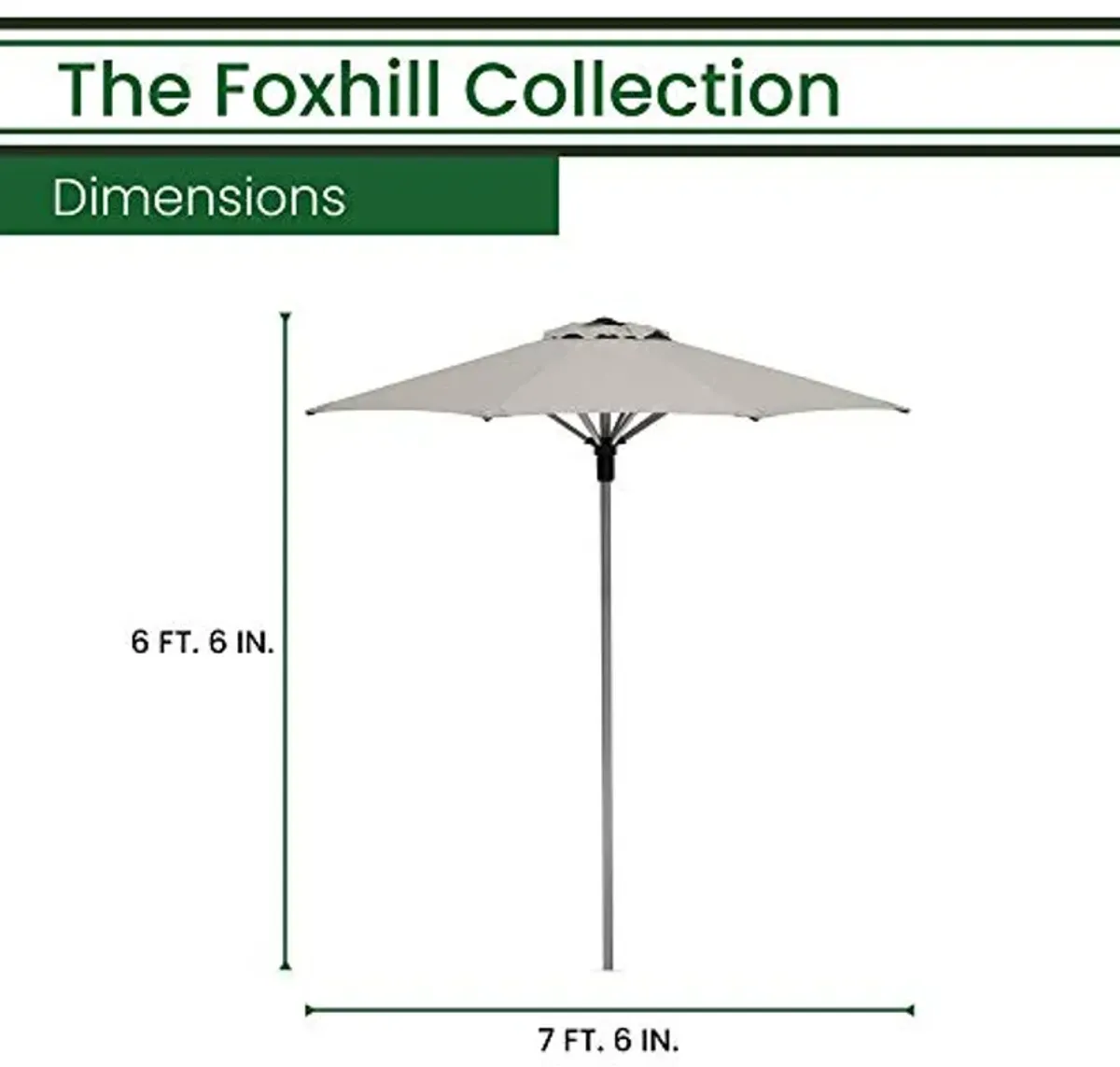 Hanover 7.5-ft Commercial-Grade Outdoor Umbrella