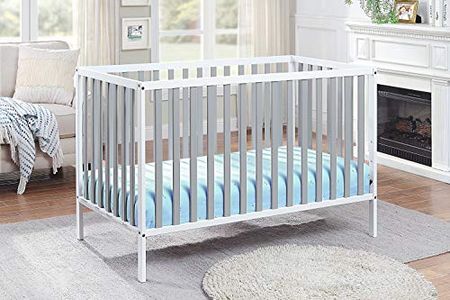 Baby Cache Deux Remi Island 3-in-1 Convertible Crib (Do Re Me) White & Gray