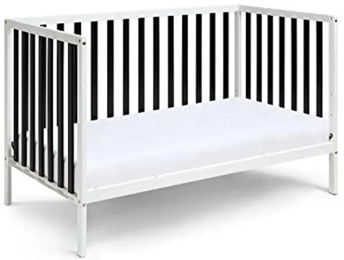 Baby Cache Deux Remi Island 3-in-1 Convertible Crib (Do Re Me) White & Black