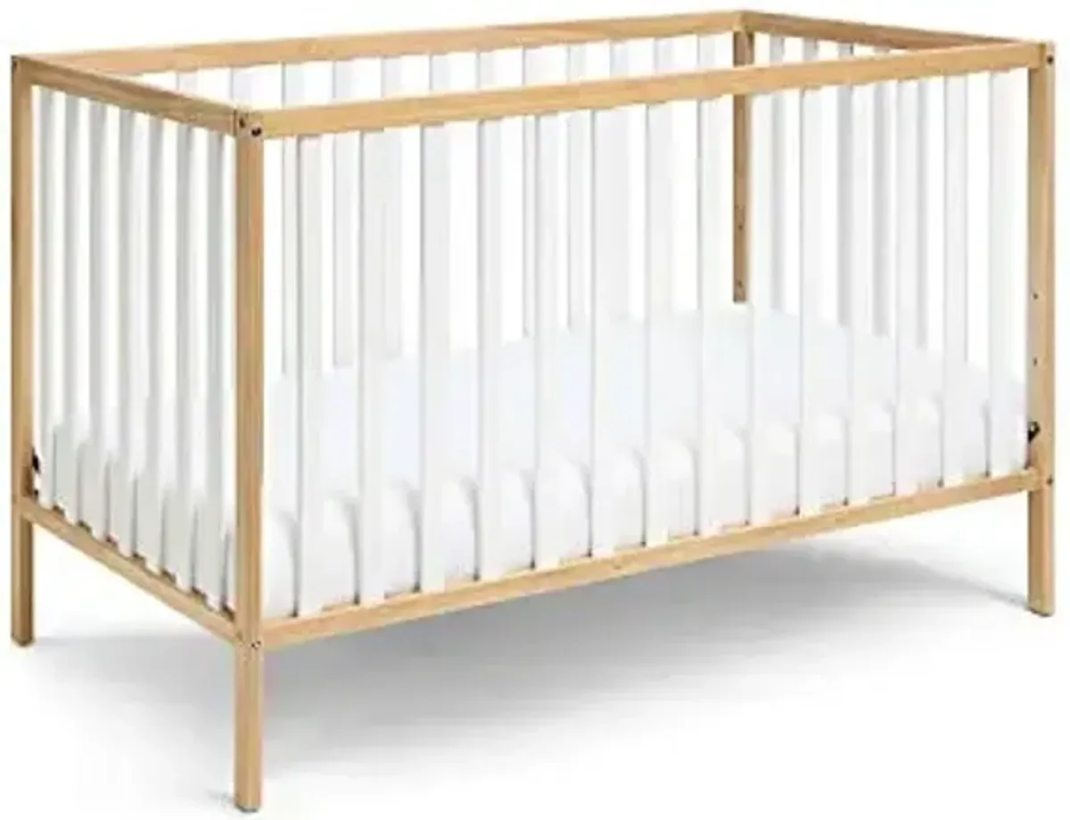 Baby Cache Deux Remi Island 3-in-1 Convertible Crib (Do Re Me) Natural & White