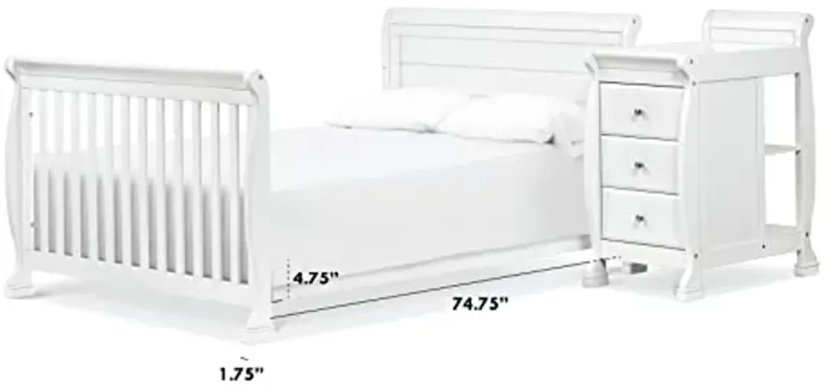 DaVinci Full-Size Conversion Kit (M5589) for Kalani Crib and Changer Combo in White