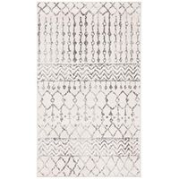 SAFAVIEH Tulum Collection 2' x 3' Ivory/Grey TUL270A Moroccan Boho Distressed Non-Shedding Living Room Entryway Hallway Bedroom Foyer Accent Rug