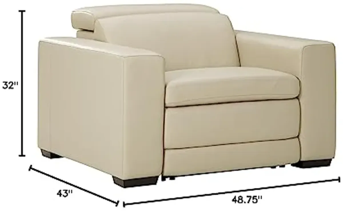 Signature Design by Ashley Texline Power Recliner with Adjustable Headrest, Beige