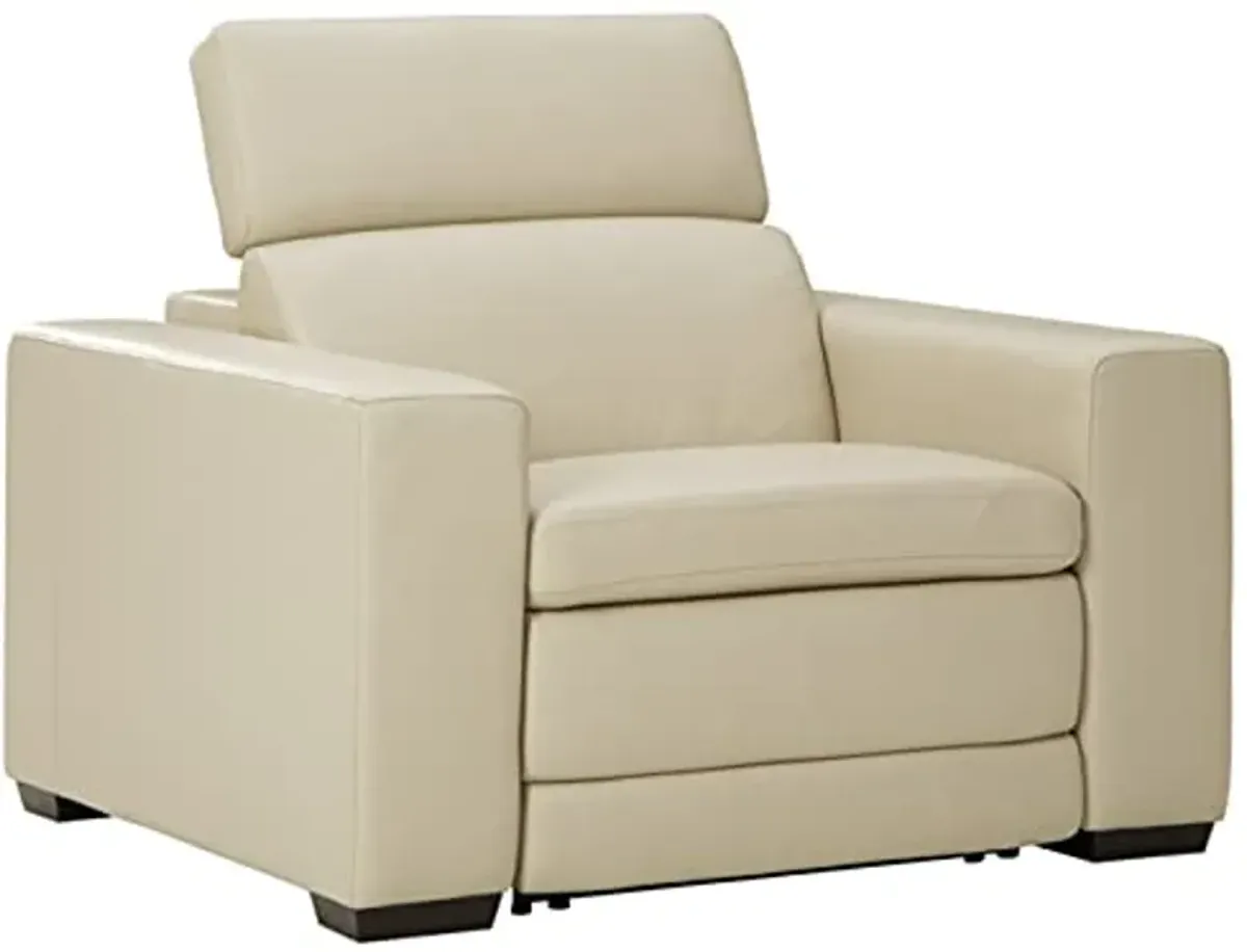 Signature Design by Ashley Texline Power Recliner with Adjustable Headrest, Beige