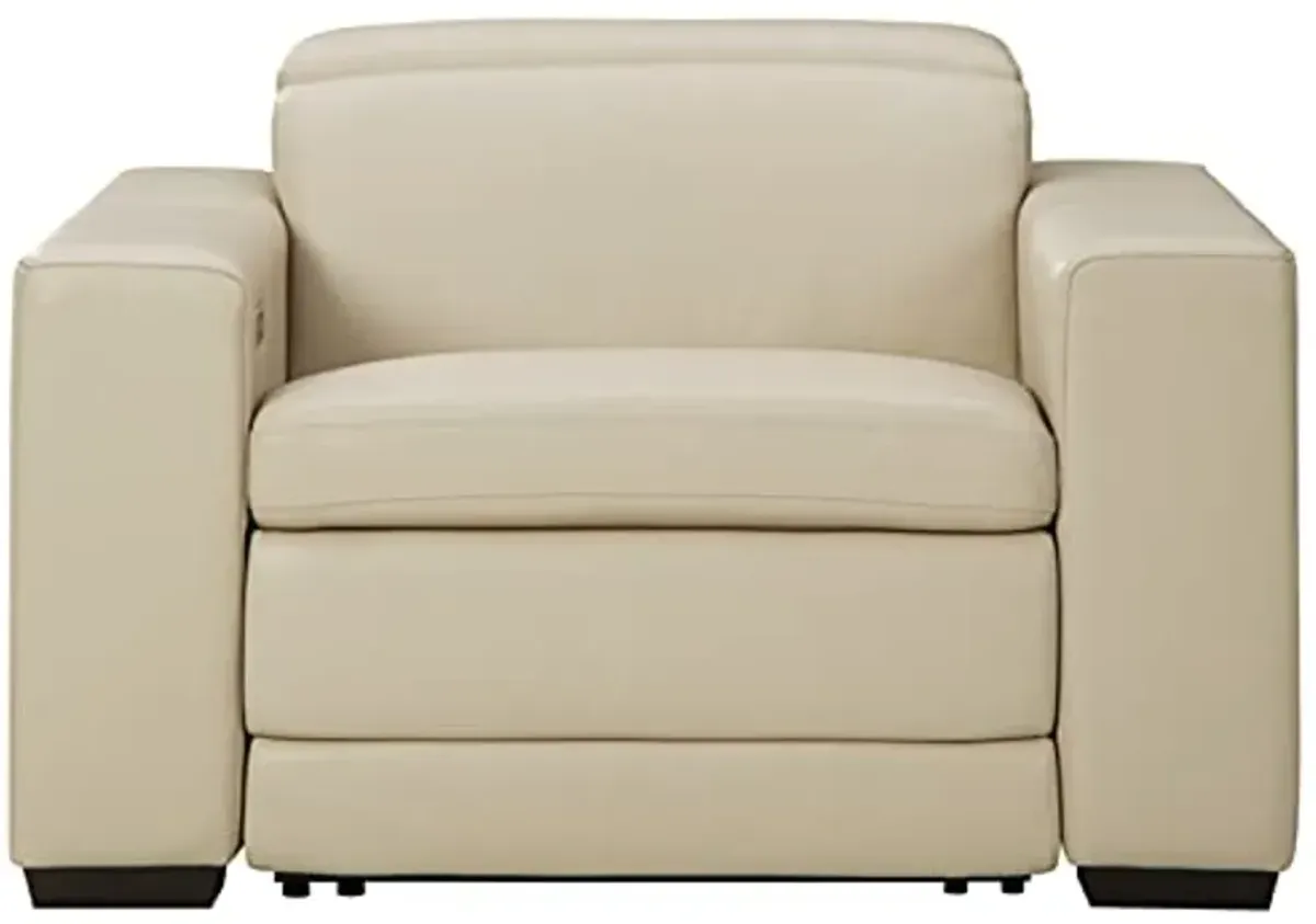 Signature Design by Ashley Texline Power Recliner with Adjustable Headrest, Beige