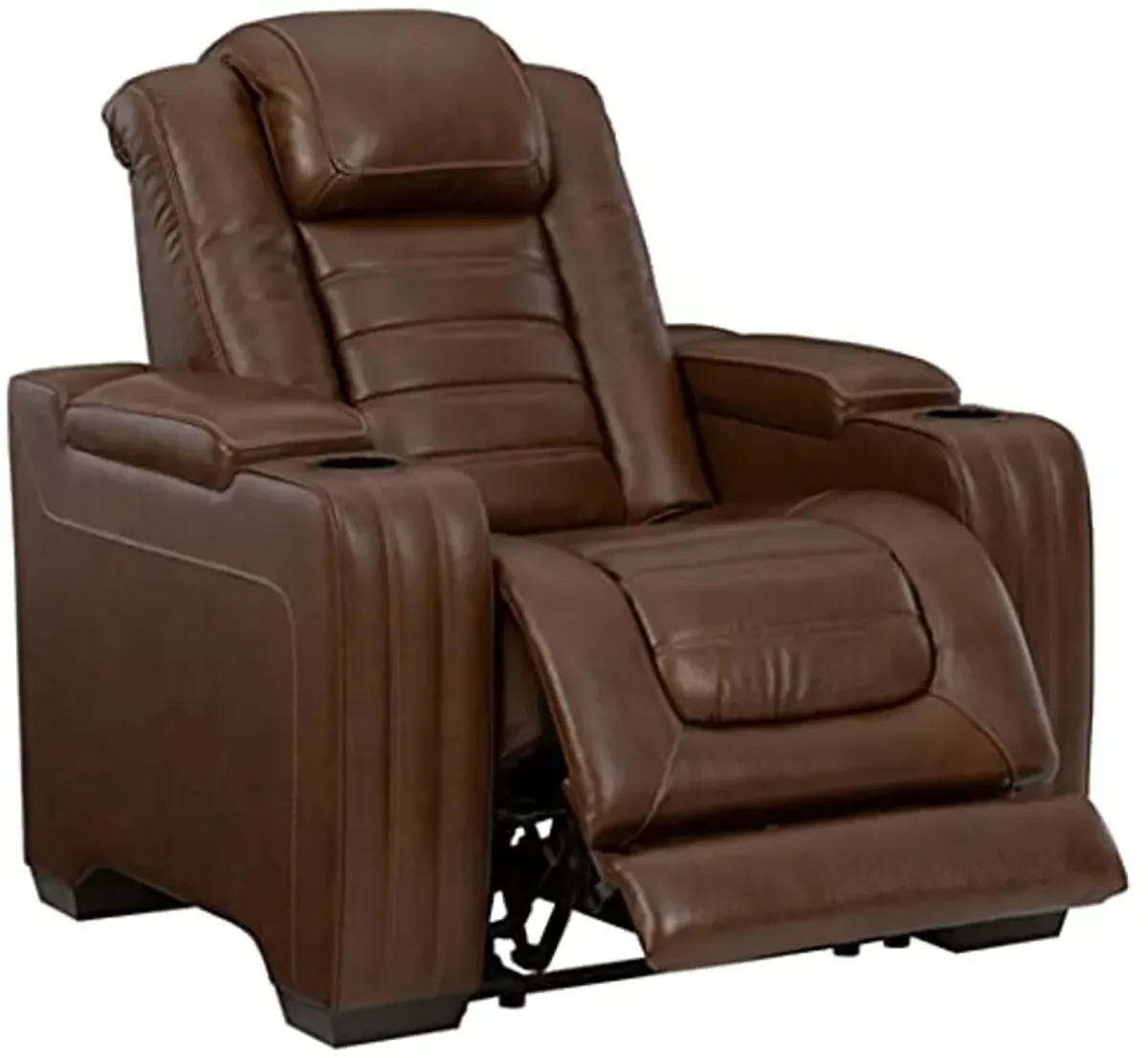 Signature Design by Ashley Backtrack Power Recliner with Adjustable Headrest, Dark Brown