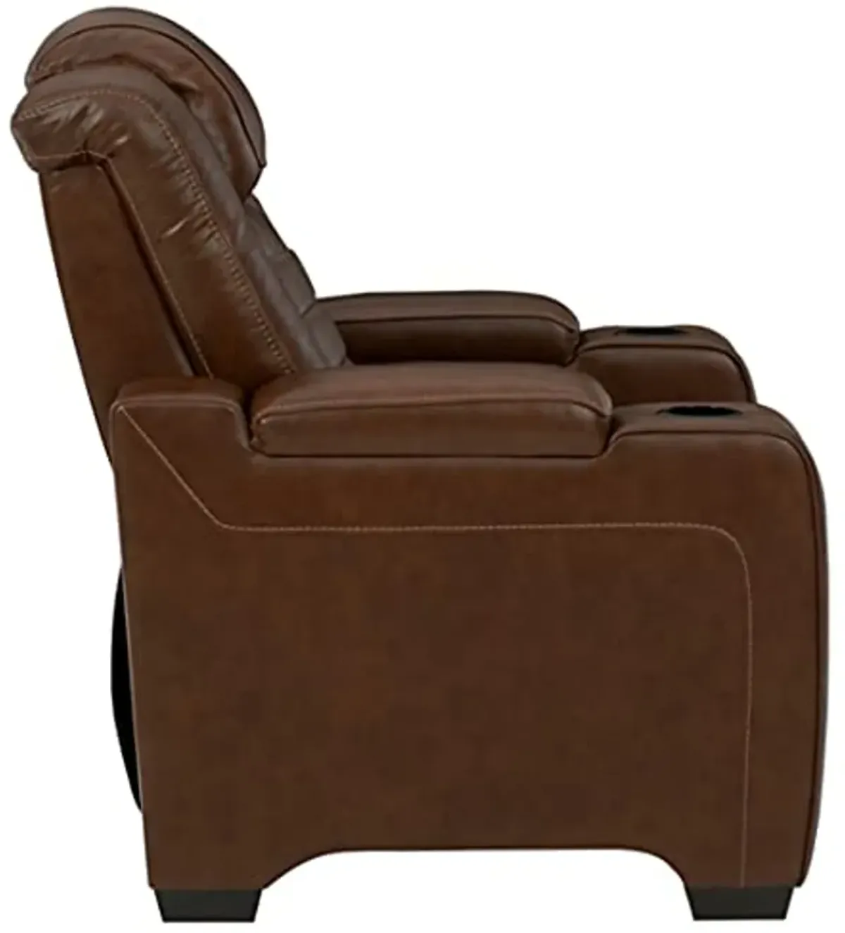 Signature Design by Ashley Backtrack Power Recliner with Adjustable Headrest, Dark Brown