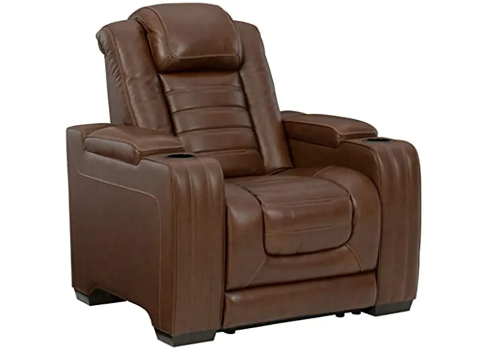 Signature Design by Ashley Backtrack Power Recliner with Adjustable Headrest, Dark Brown