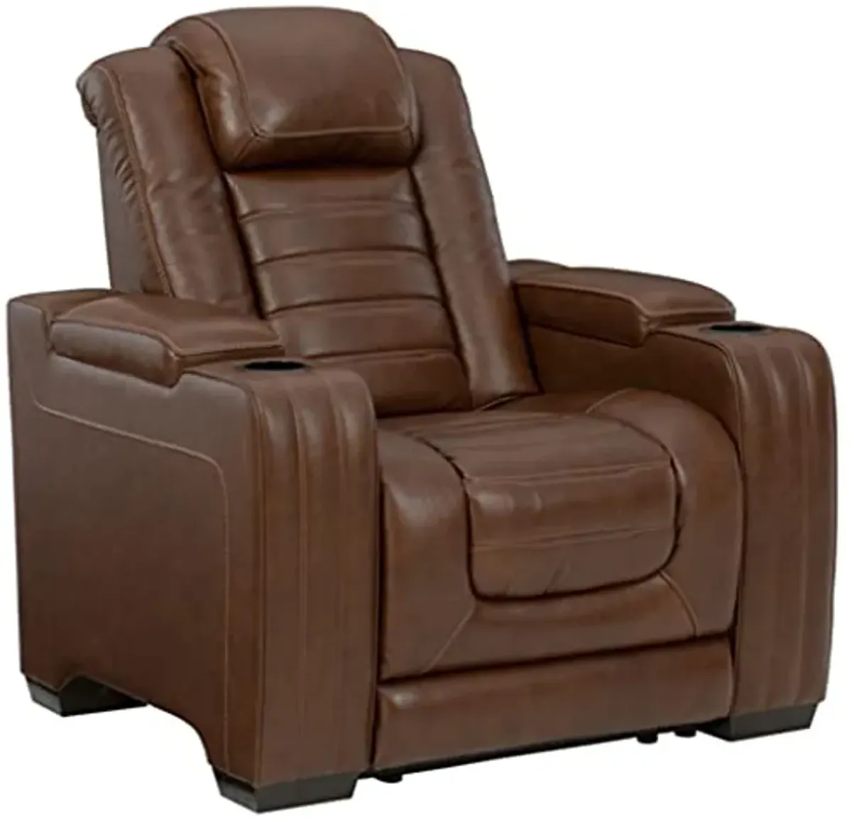 Signature Design by Ashley Backtrack Power Recliner with Adjustable Headrest, Dark Brown