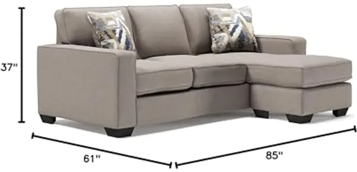 Signature Design by Ashley Greaves Modern Sectional Sofa Couch with Convertible Chaise Lounge, Beige