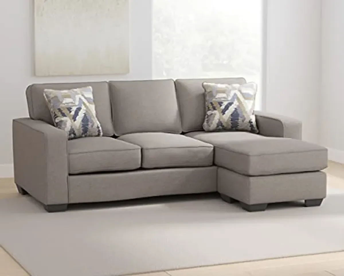 Signature Design by Ashley Greaves Modern Sectional Sofa Couch with Convertible Chaise Lounge, Beige