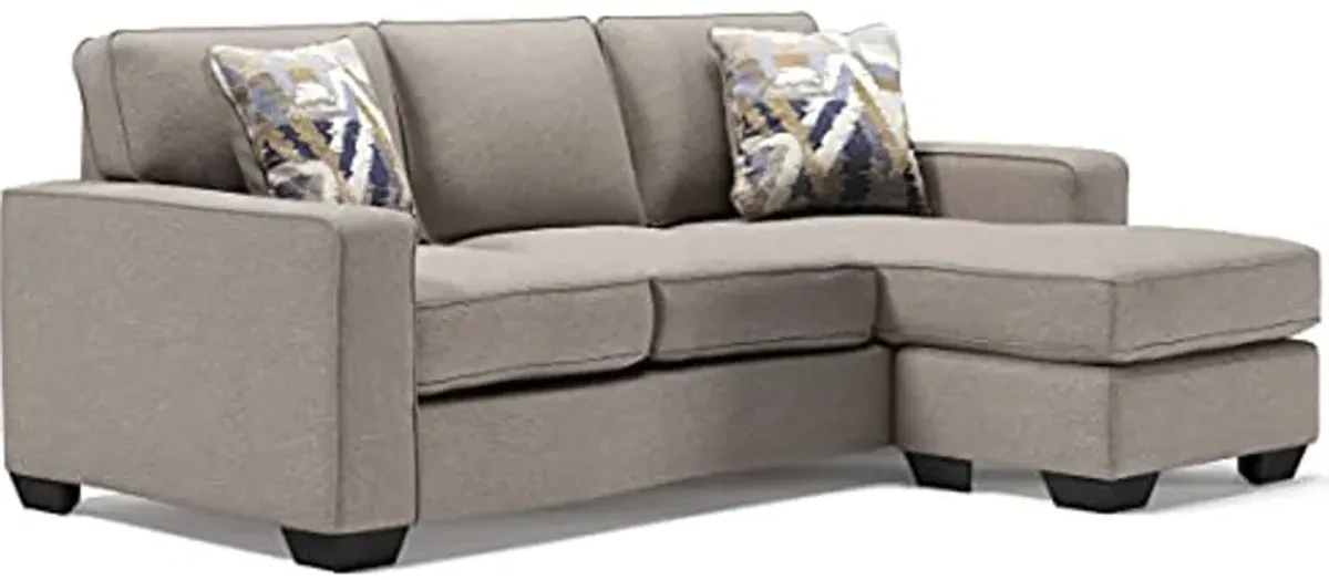 Signature Design by Ashley Greaves Modern Sectional Sofa Couch with Convertible Chaise Lounge, Beige