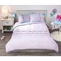 Heritage Kids Ultra-Soft 3 Piece Tassel Bedding Comforter Set, Lavender, Full (K687906)