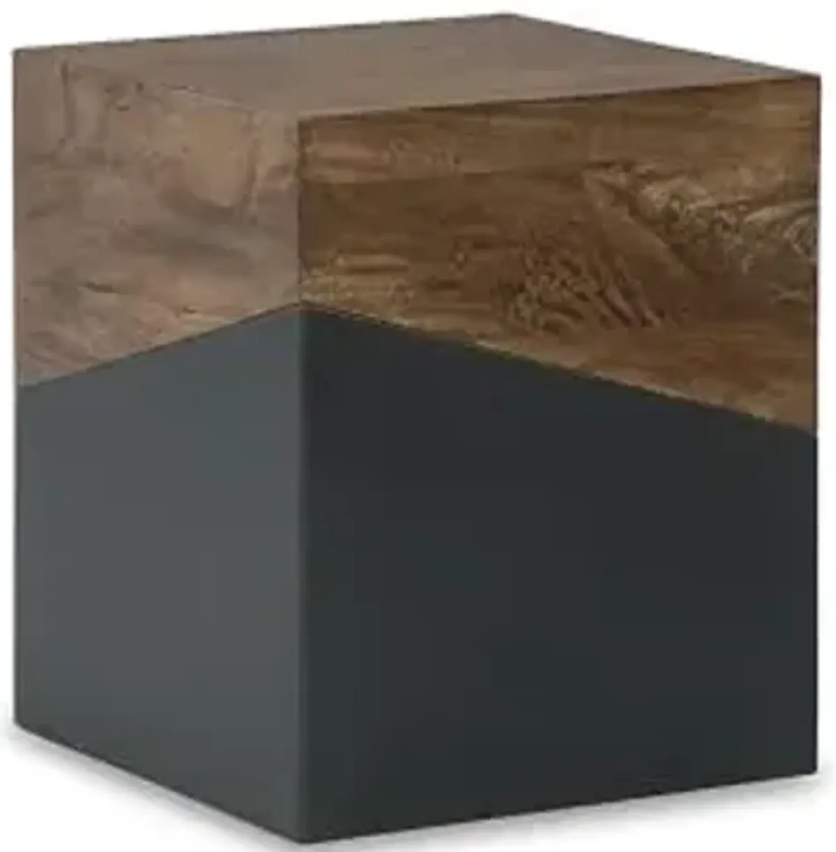 Signature Design by Ashley Trailbend Eclectic Accent End Table, Brown & Gunmetal