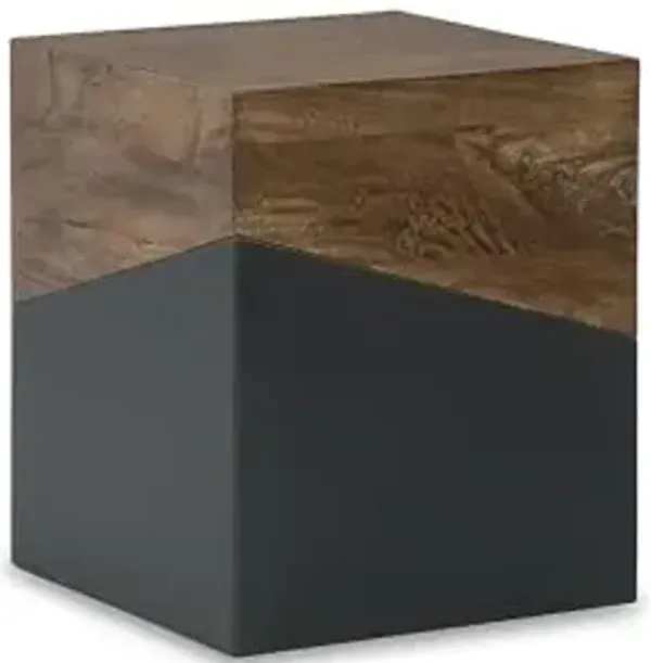 Signature Design by Ashley Trailbend Eclectic Accent End Table, Brown & Gunmetal
