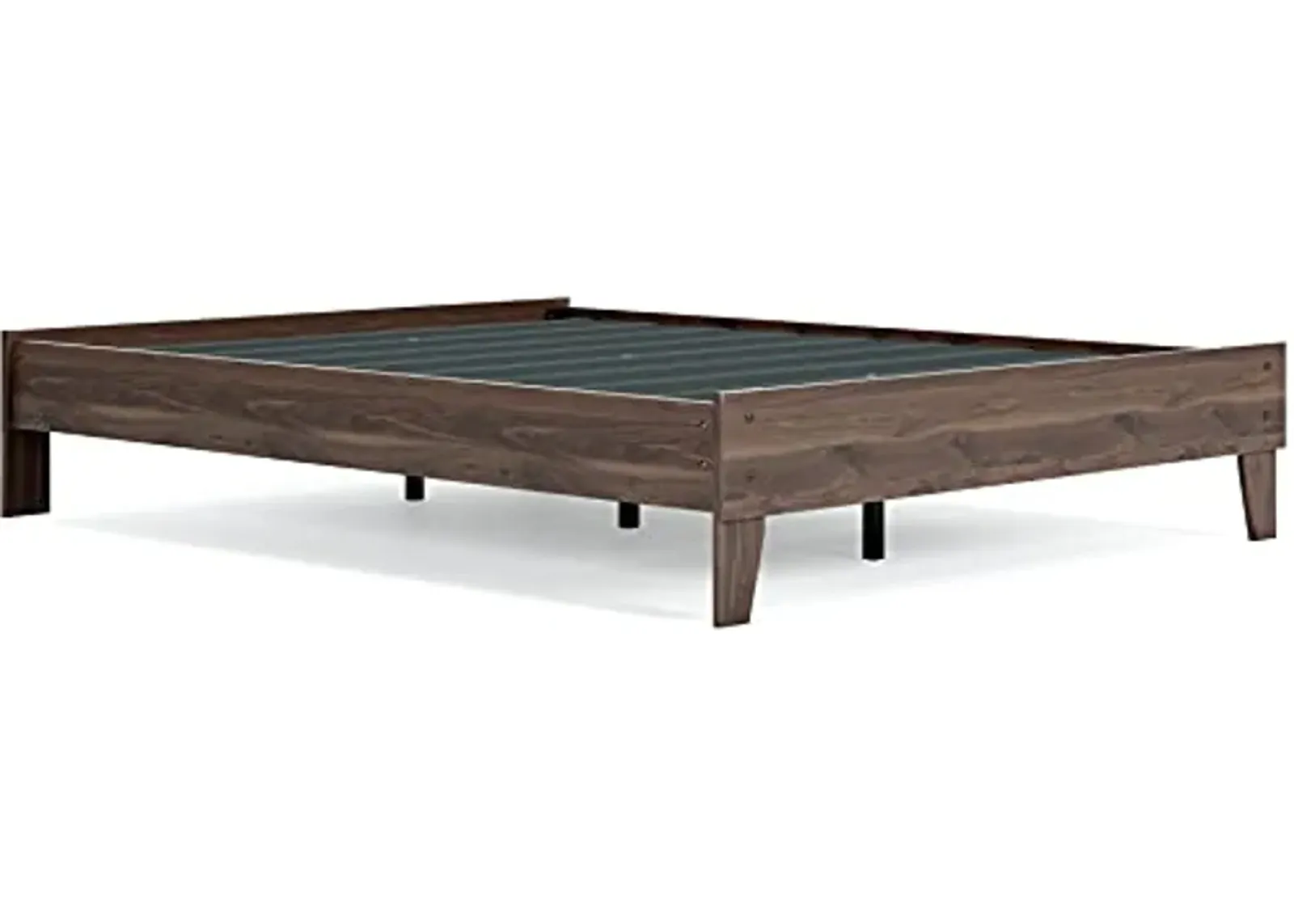 Signature Design by Ashley Calverson Mid-Century Modern Queen Platform Bed, Mocha