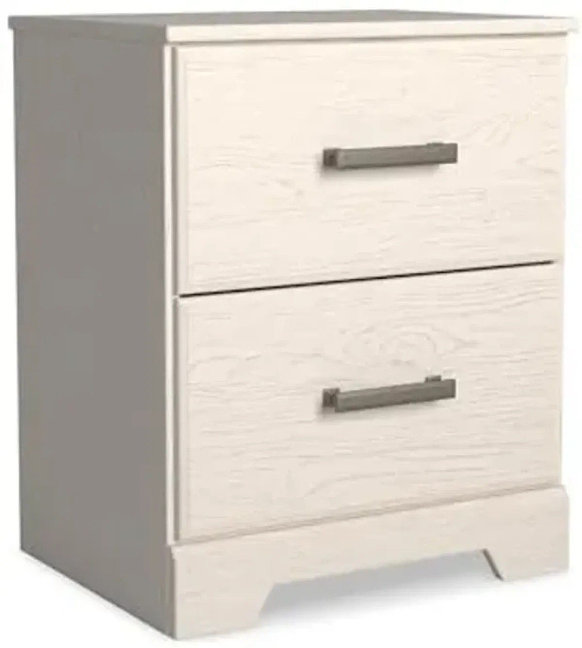 Signature Design by Ashley Stelsie Contemporary 2 Drawer Nightstand, 24.41" Tall, White