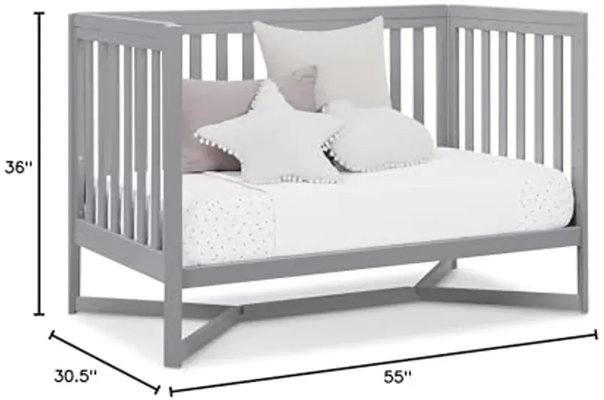 Delta Children Tribeca 4-in-1 Baby Convertible Crib, Grey