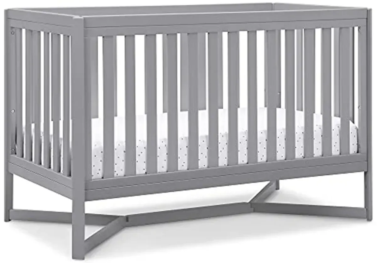 Delta Children Tribeca 4-in-1 Baby Convertible Crib, Grey