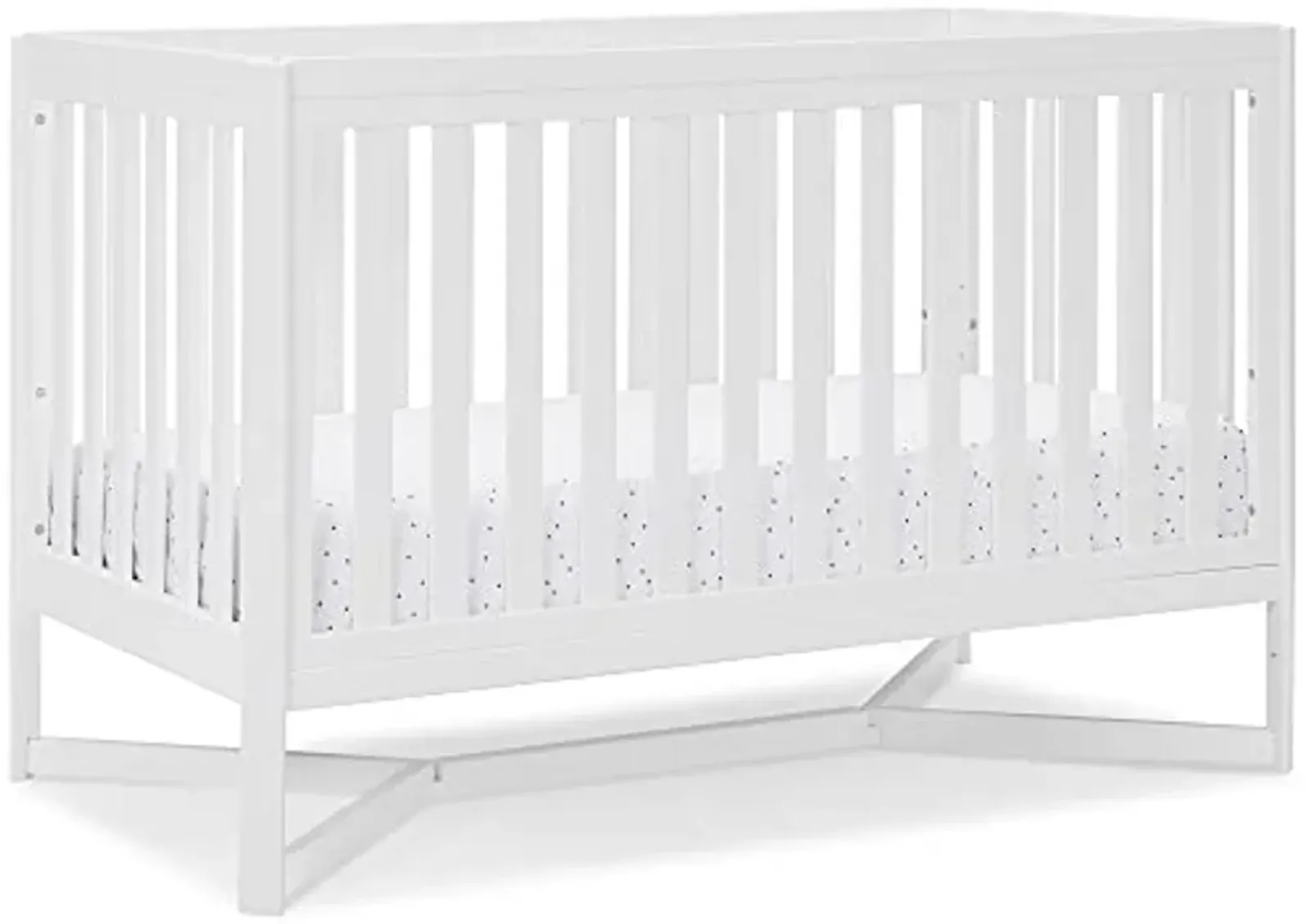 Delta Children Tribeca 4-in-1 Baby Convertible Crib, Bianca White