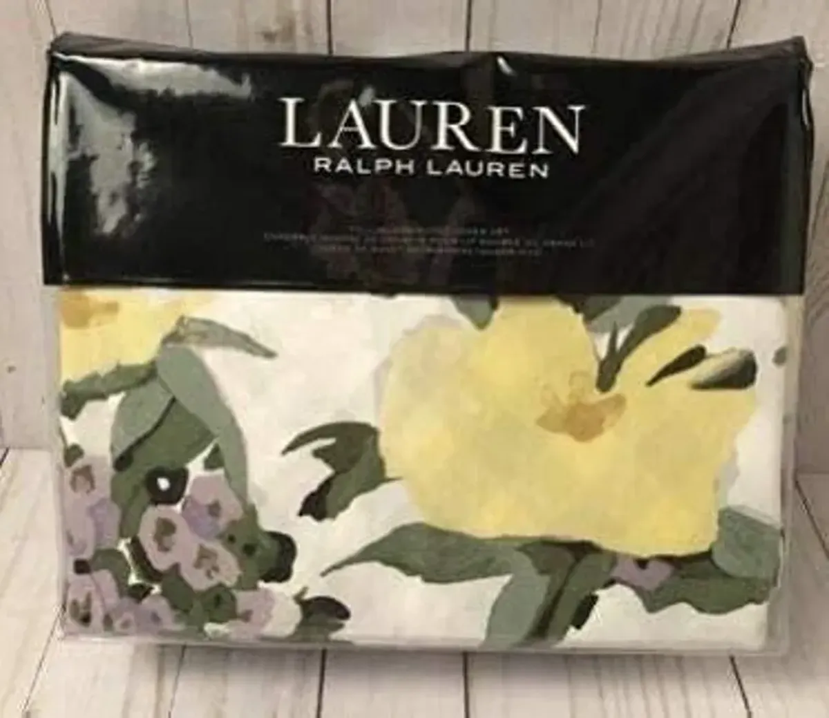 Lauren Marabella King Size Duvet Cover Set - Yellow Purple Floral (3-pc Set)