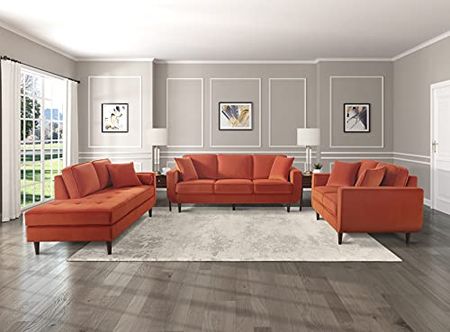 Lexicon Mapleton Living Room Sofa, Orange