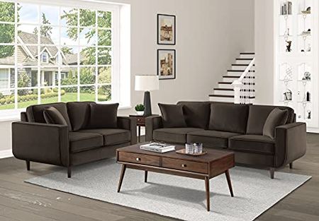 Lexicon Mapleton 2-Piece Living Room Set, Chocolate