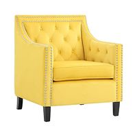 Lexicon Portola Velvet Accent Chair, Yellow