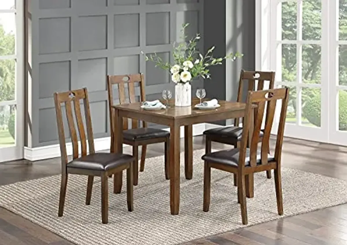 Lexicon Brookshire 5-Piece Dining Set, Brown