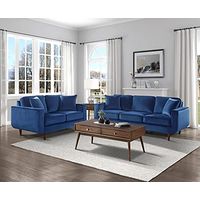 Lexicon Mapleton 2-Piece Living Room Set, Navy Blue