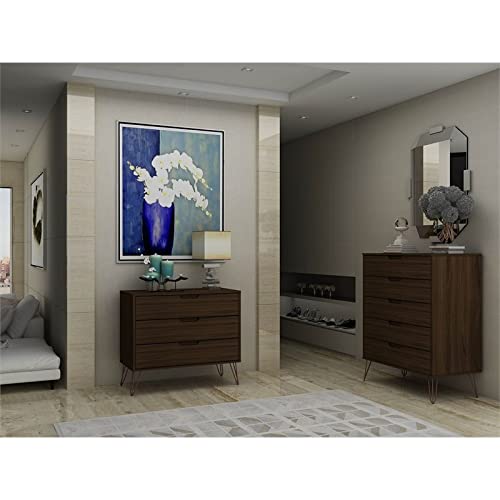 Manhattan Comfort Rockefeller Mid Century Modern 5 3Drawer Bedroom